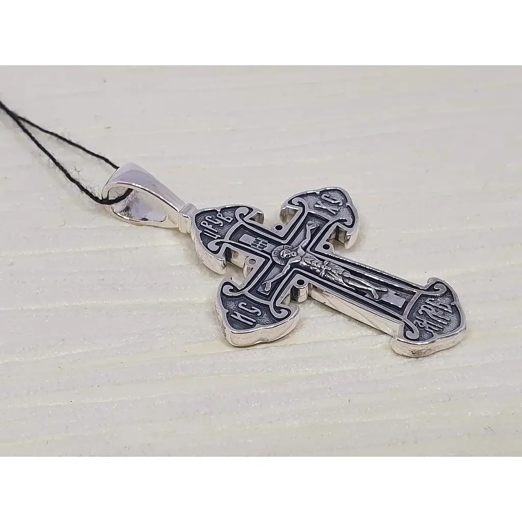 Серебряный крест Харьковская ювелирная фабрика Распятие Христа. 3379-Ч - фото 2