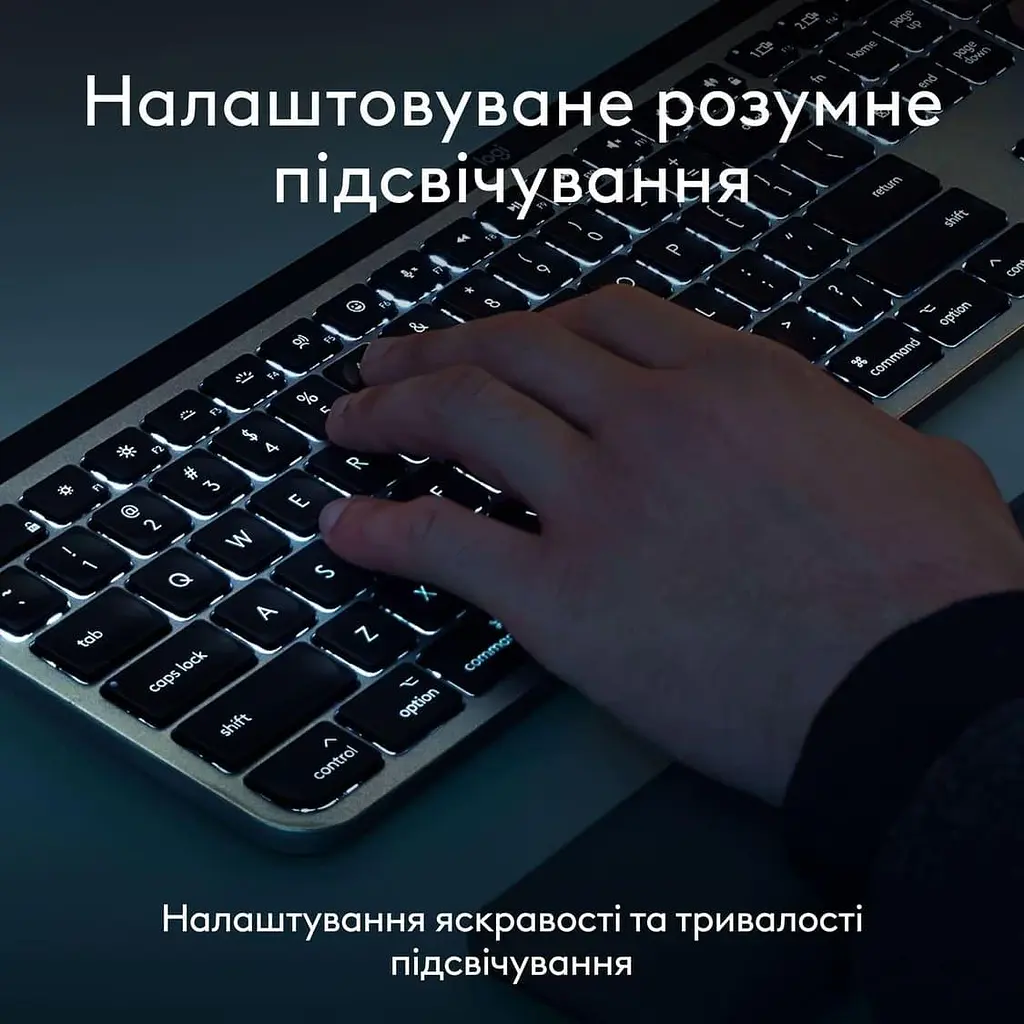 Клавиатура Logitech MX Keys S for Mac Wireless Space Grey (920-011637) - фото 8