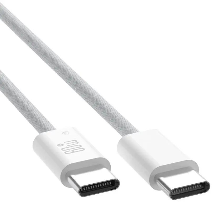 USB Кабель XO NB-Q273 Type-C-Type-C Woven Style 60W 3A 1.0m Білий - фото 2