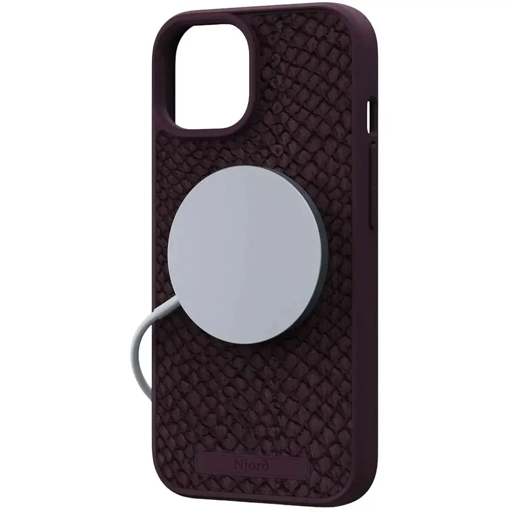 Чохол-накладка Njord Salmon Leather MagSafe Case Rust для iPhone 15 Plus (NA52SL03) - фото 3