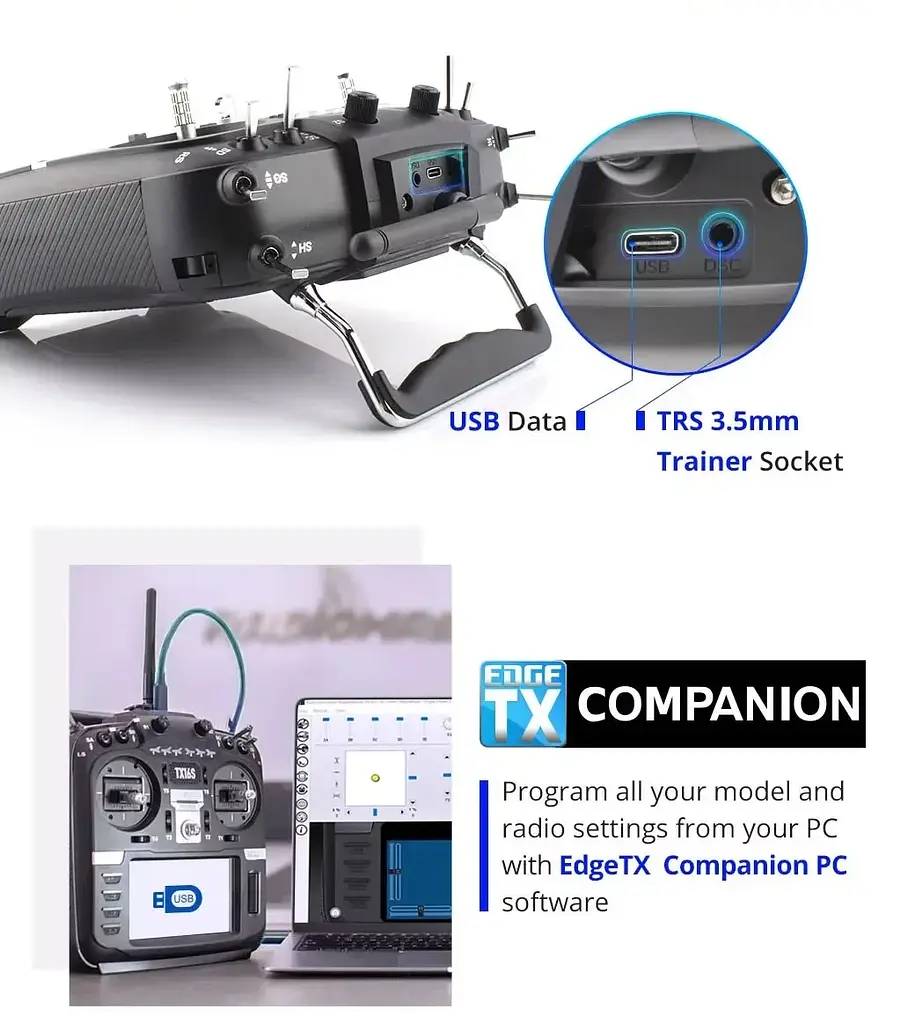 Пульт дистанційного керування RadioMaster TX16S MKII ELRS M2 16-канальний передавач для БПЛА систем FPV чорний (18772) - фото 9