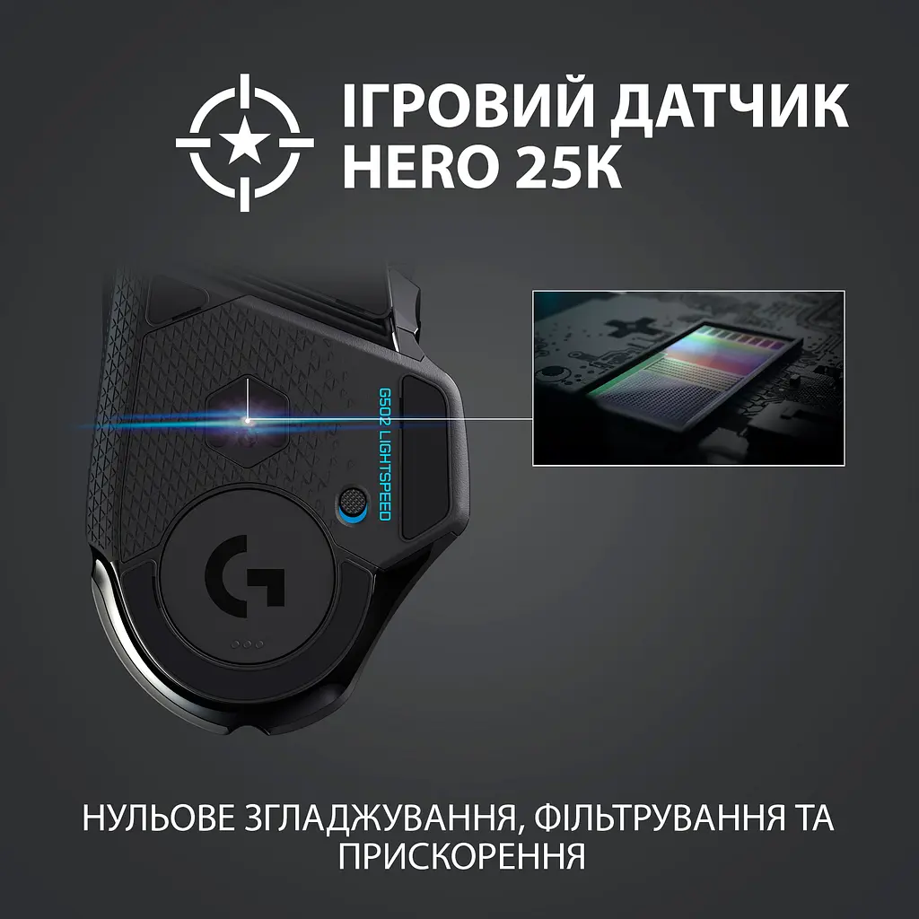 Миша Logitech G502 Lightspeed Black (910-005567) [64932] - фото 14