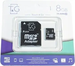 Micro SD 8Gb T & G Class 10 з ад. (UHS-1)