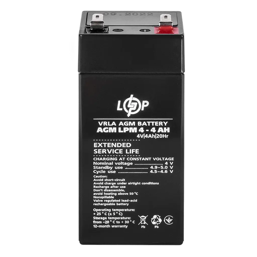 Аккумулятор AGM LPM 4V - 4 Ah - фото 5