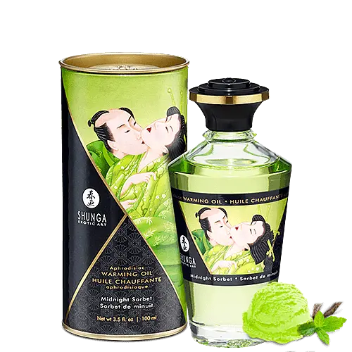 Збуджувальна масажна олія Shunga Aphrodisiac Warming Oil, 100 мл (опівнічний щербет)