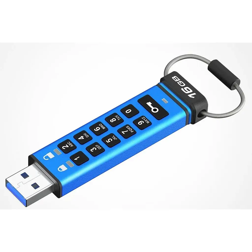 USB флеш-накопичувач Kingston IronKey Keypad 200 16GB USB-A 3.2 Gen 1 Blue (IKKP200/16GB) [103323] - фото 4
