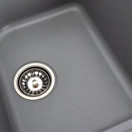 Кухонная мойка Platinum 7950 Equatoria гранитная глянцевая с креплением 79x50 см серый металлик (000035796) - фото 4