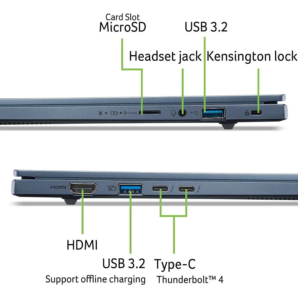 Ноутбук ACER Swift Go 14 OLED SFG14-75-721V, Intel Core Ultra 7 256V до 4.8GHz, 14" WUXGA, 16GB, SSD 1TB, Intel Arc 140T GPU, Windows 11 Home - фото 10