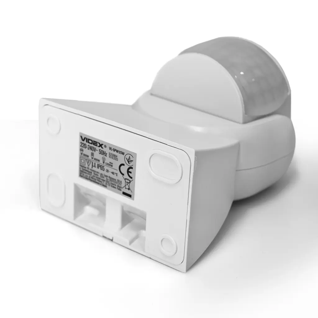 Датчик руху та освітленості Videx VL-SPW15W інфрачервоний білий 220V 1200W IP65 (28935-000) - фото 6