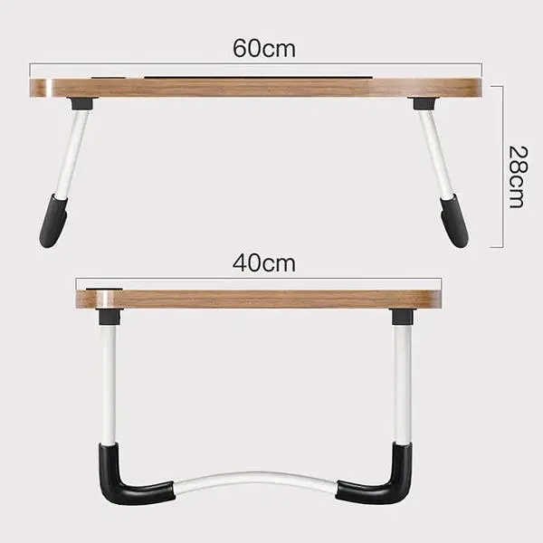 Складаний столик підставка для ноутбука Laptop table в ліжко з підстаканником в асортименті - фото 4