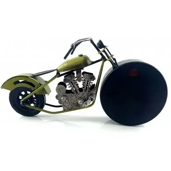 Часы настольные Мотоцикл зеленый 28х15х7.5 см - фото 4