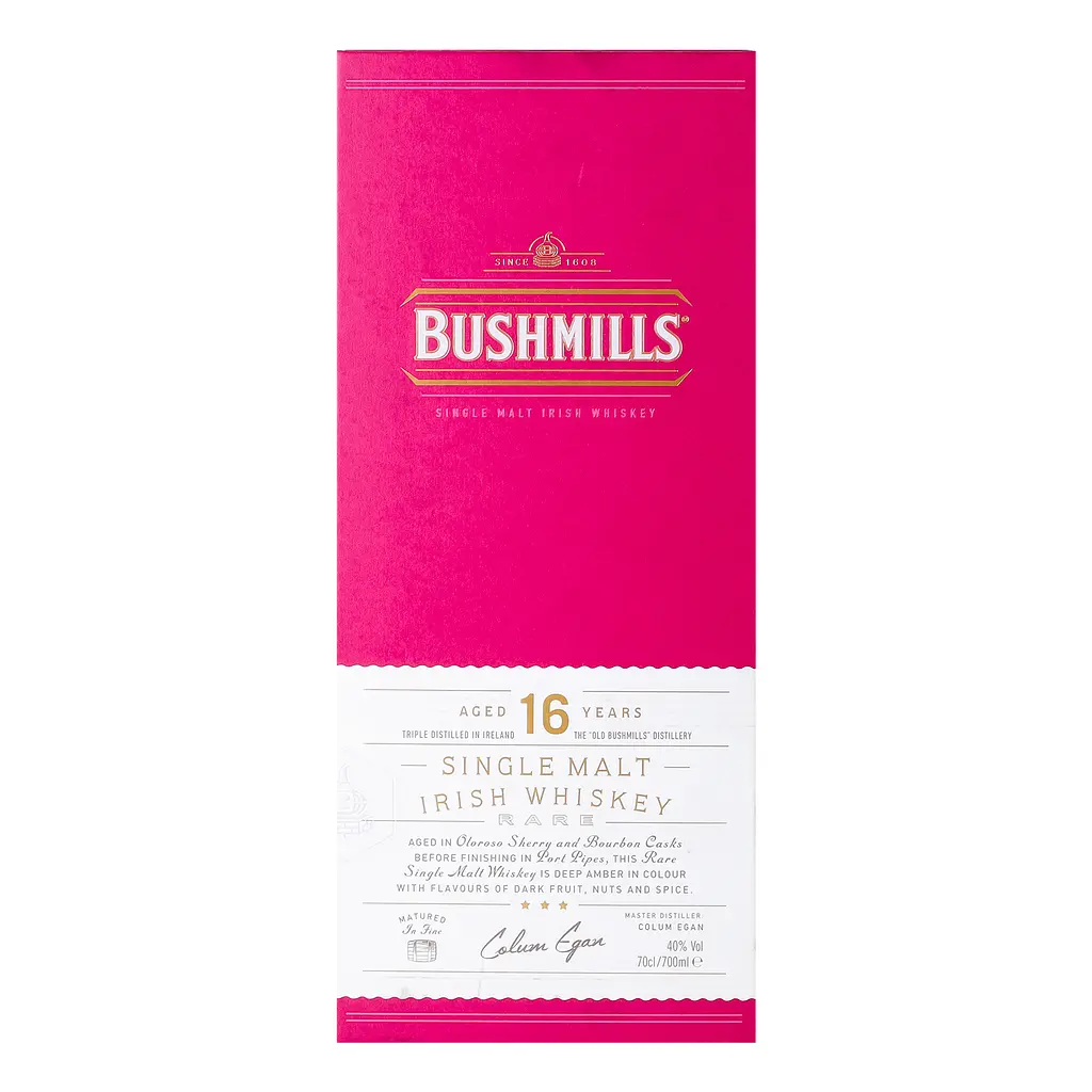 Виски Bushmills Single Malt 16 лет выдержки 40% 0.7 л в подарочной упаковке - фото 2