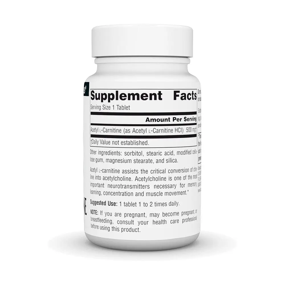 Ацетил L-карнітин Acetyl L-Carnitine 500 mg, 30 таблеток Source Naturals vit0004428 - фото 2