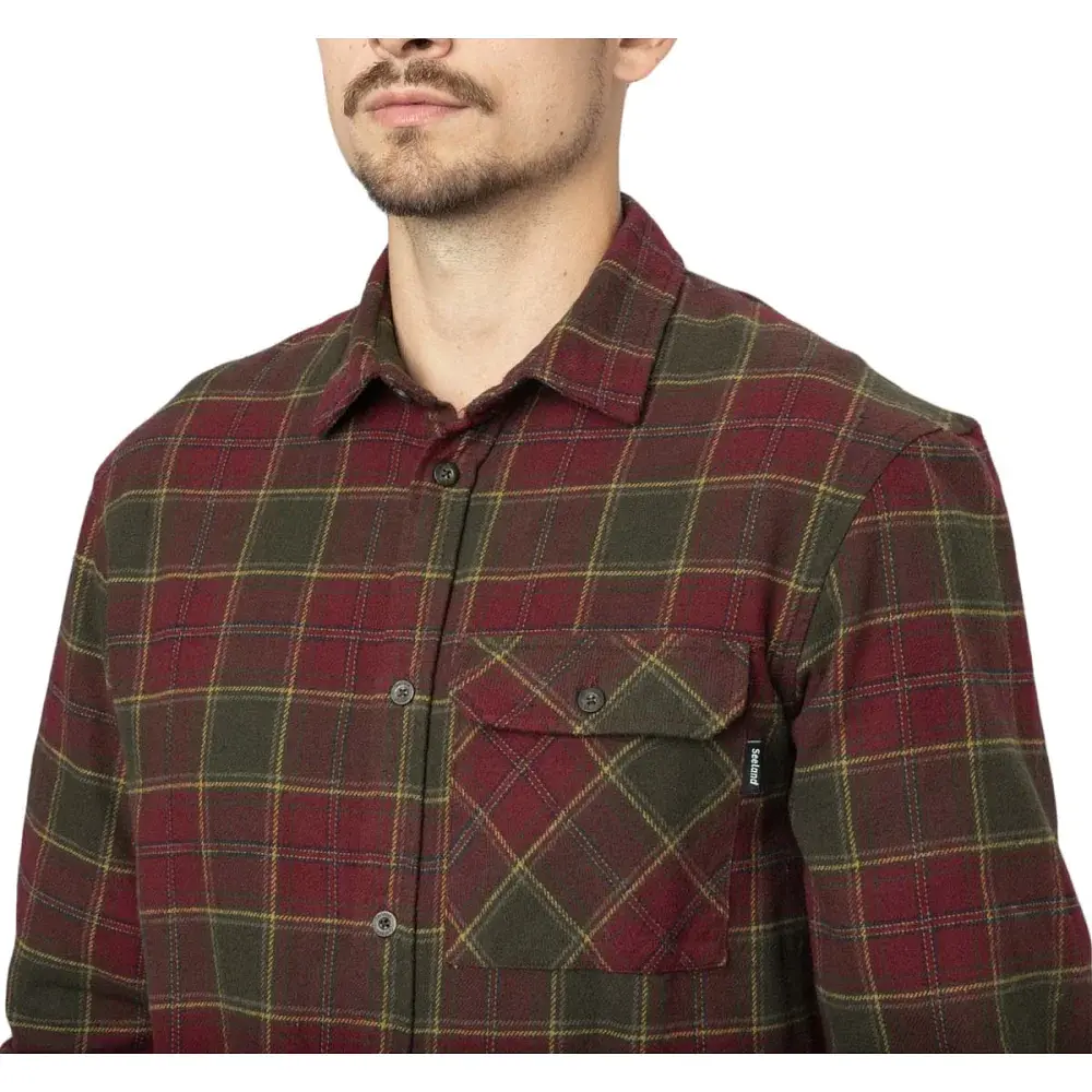 Сорочка Seeland Glen Flannel Shirt M Red check - фото 5