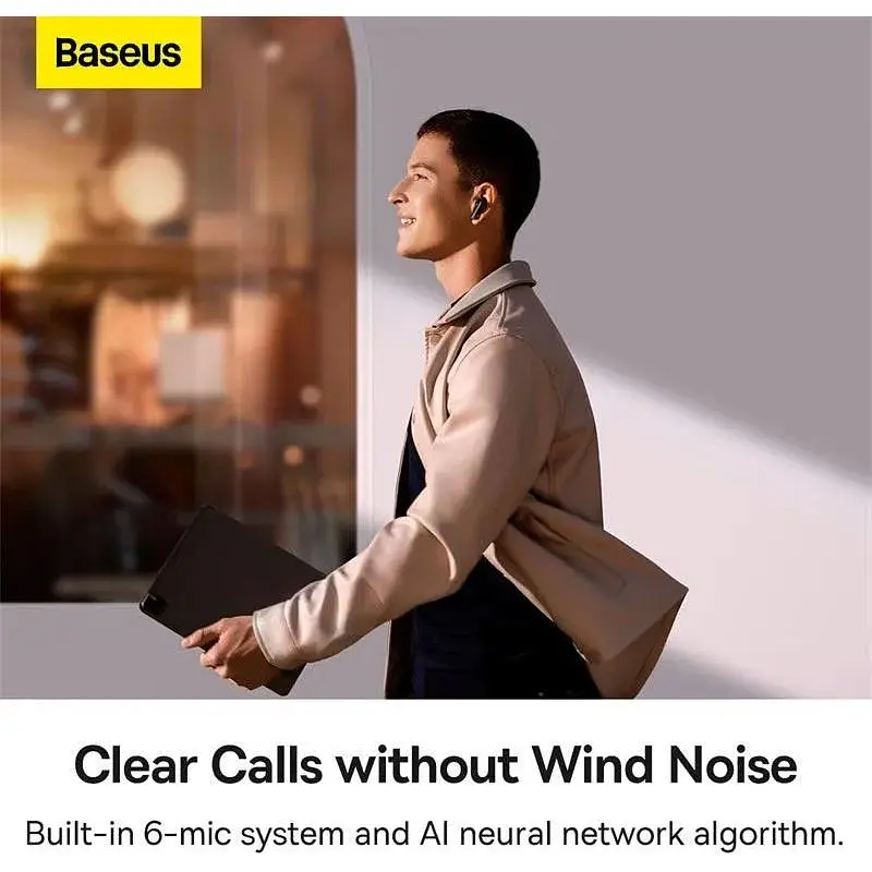 Наушники Baseus Storm 1 BT5.2 ANC (NGTW140201) беспроводные черные - фото 10