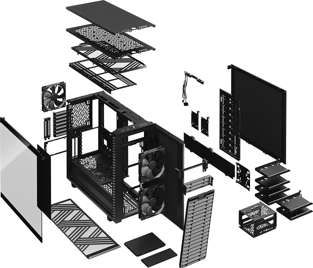 Корпус Fractal Design Define 7 Dark Tempered Glass Black (FD-C-DEF7A-03) Без БП - фото 10