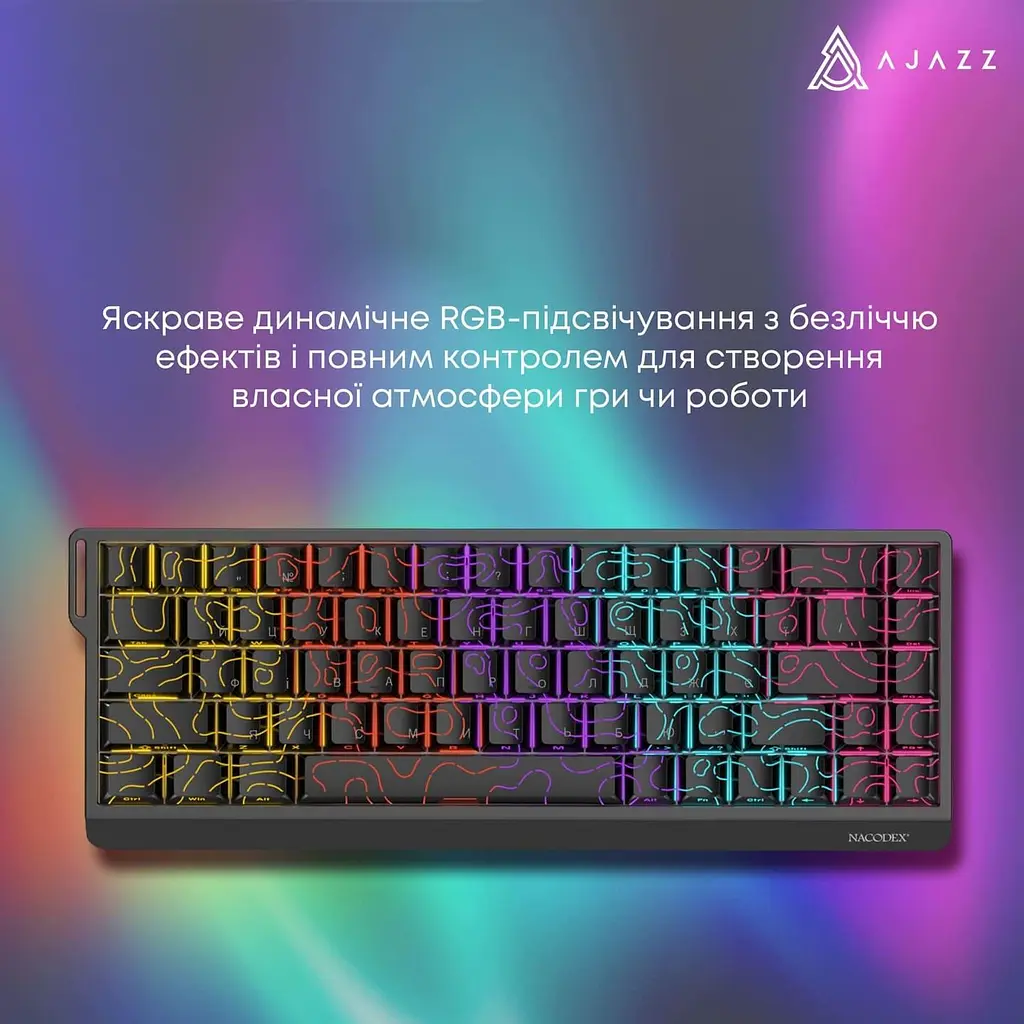 Клавіатура Ajazz NK68 V2 Red Switch (NK68-V2-R-S-W) U1 - фото 13