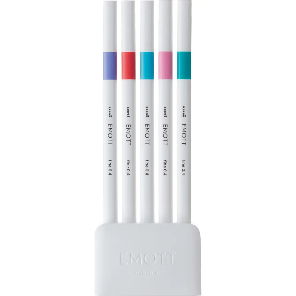 Набор лайнеров Uni Emott Fine Line Candy Pop Color 0.4 мм 5 цветов (PEM-SY/5C.05CPC) - фото 2