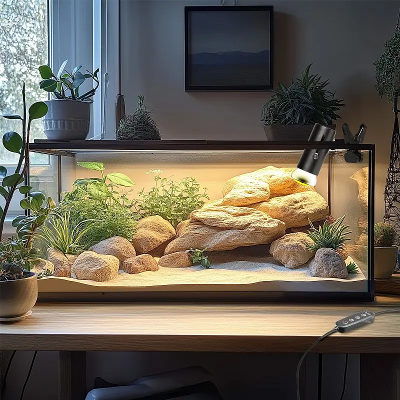 Світильник з затискної ручкою і таймером Terrario ReptiSun Time Control 200W - фото 3