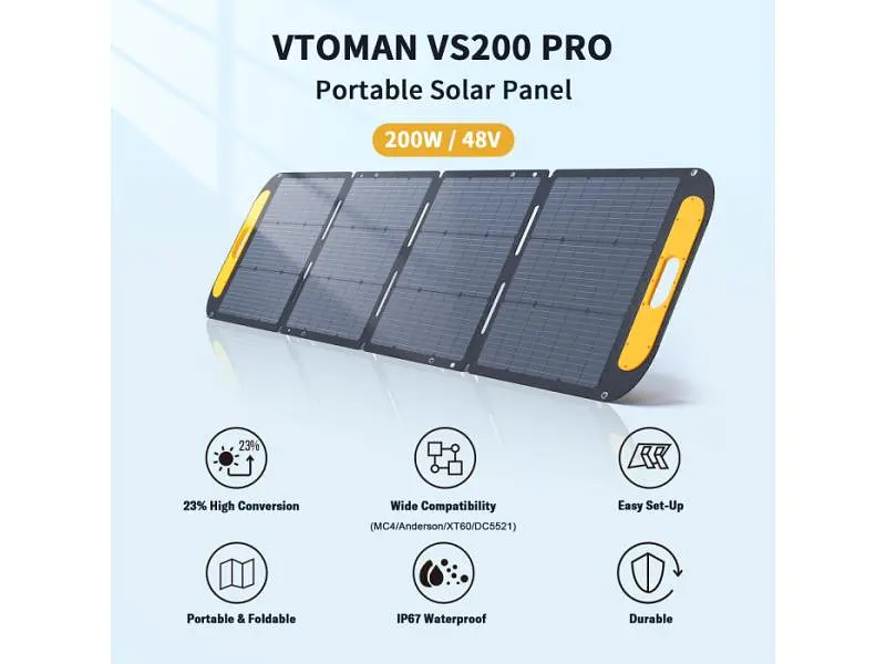 Зарядний пристрій на сонячній батареї Vtoman VS200 Pro - фото 9