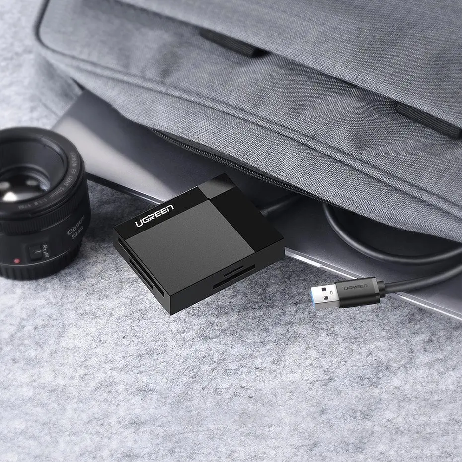 Card Reader USB 3.0 SD/TF/CF/MS 4 в 1 кабель 0.5м CR125 Ugreen - фото 5
