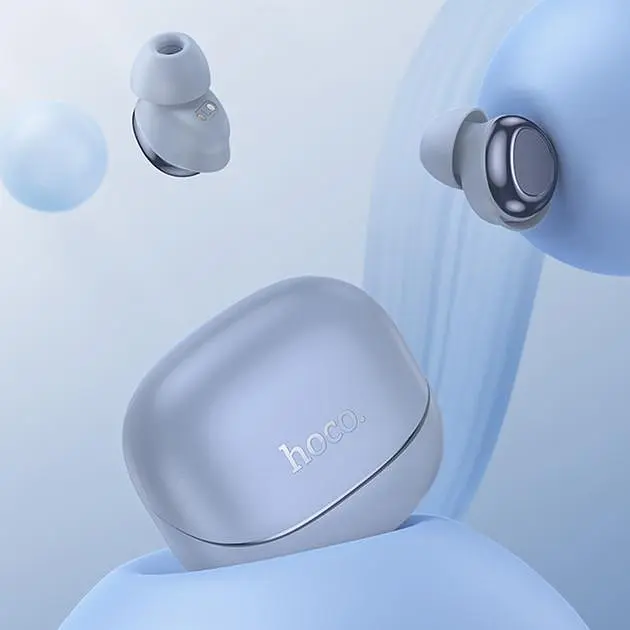 Беспроводные наушники Hoco EW200 Elegant true wireless sleep BT headset IPX4, BT5.4, 30mAh, 400mAh, 4h, blue - фото 3