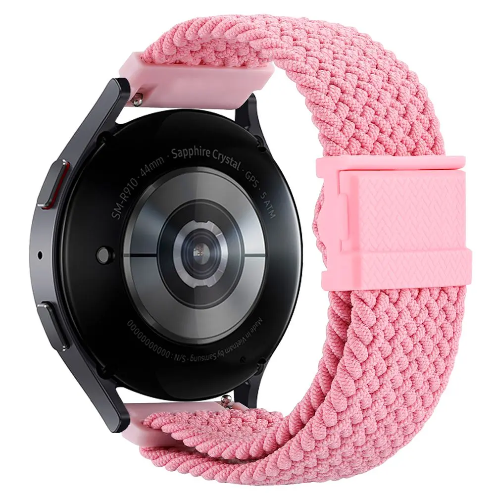 Нейлоновий ремінець Universal 20 mm Elastic Adjustment Samsung/Amazfit/Huawei Pink - фото 2
