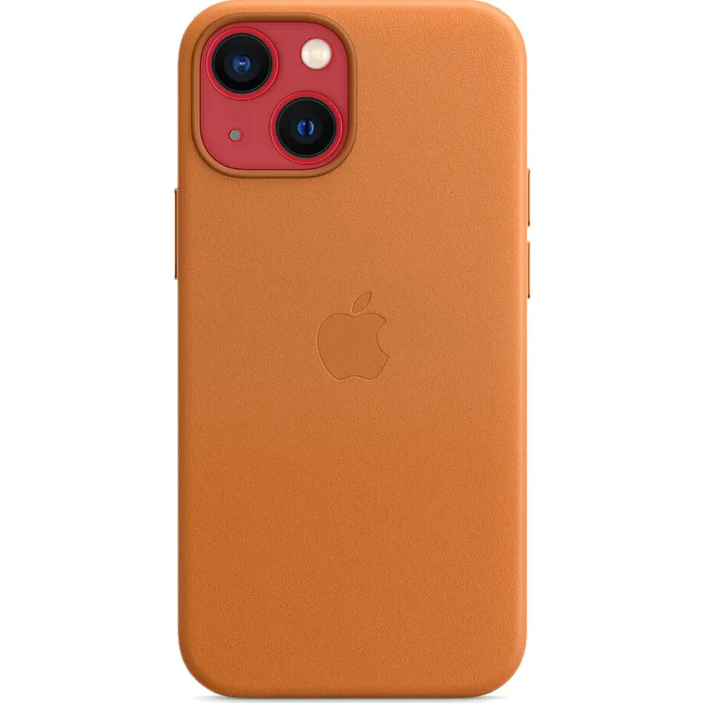 Чохол Leather Case with MagSafe для Apple iPhone 14 Golden Brown AAA [76978] - фото 2