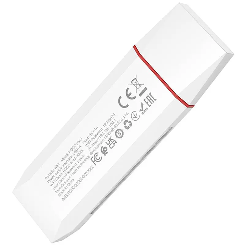 Портативный модем WiFi роутер Hoco HI43 150Mbps (SIM) 2100 mAh White - фото 3