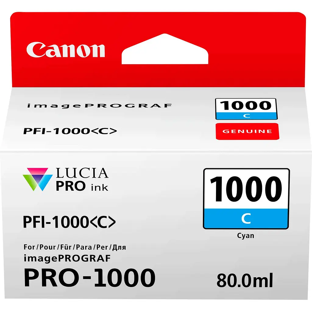 Картридж струменевий PFI-1000C (Cyan) Canon teh0015175 - фото 2