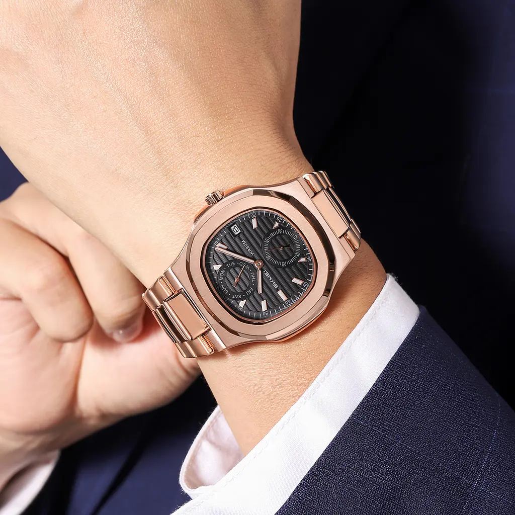 Наручний годинник чоловічий 2423RG Rose Gold Skmei acs0029928 - фото 3