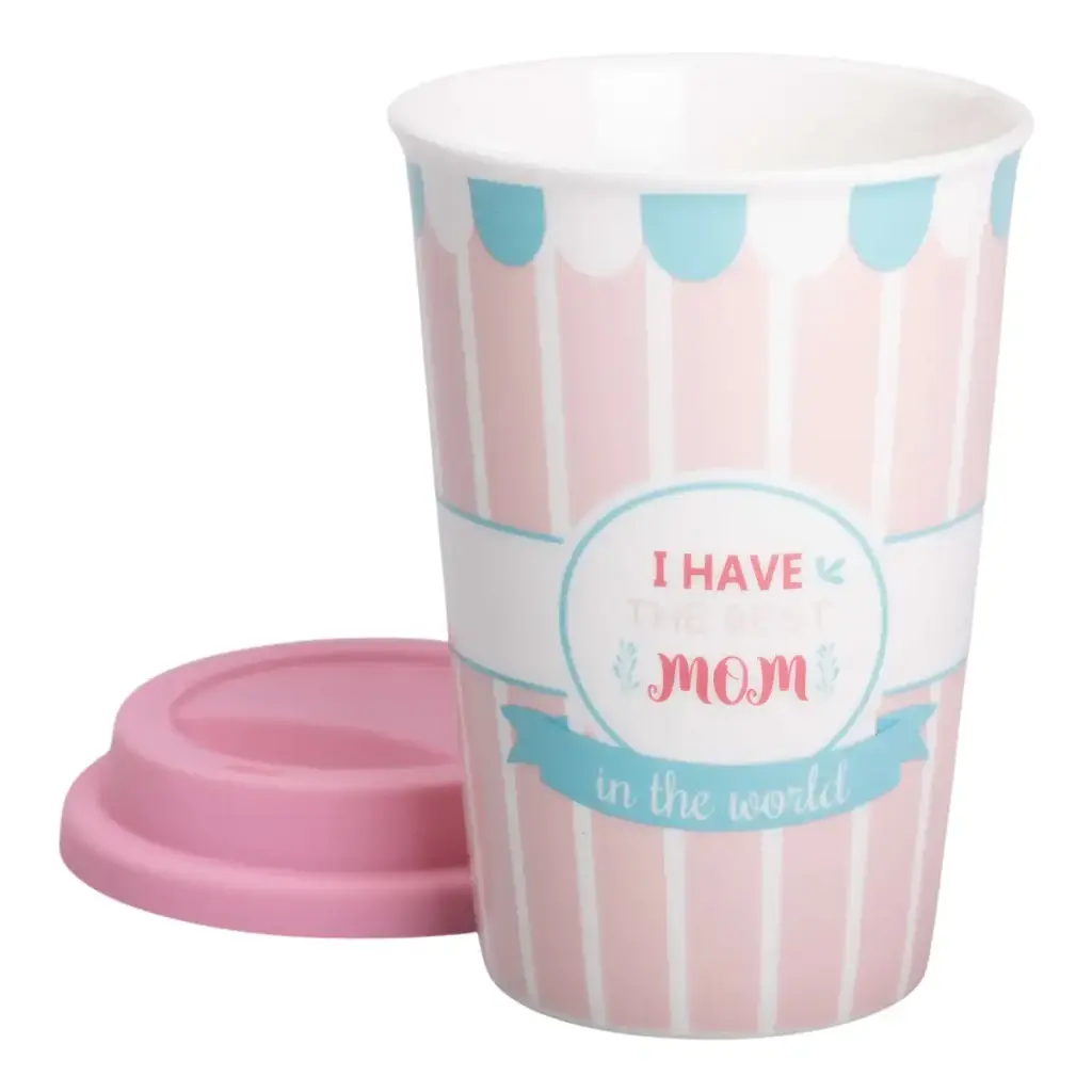 Стакан порцеляновий 420 мл із силіконовою кришкою, i have the best mom Liling Rongxiang Ceramic RX-N240288HM - фото 6