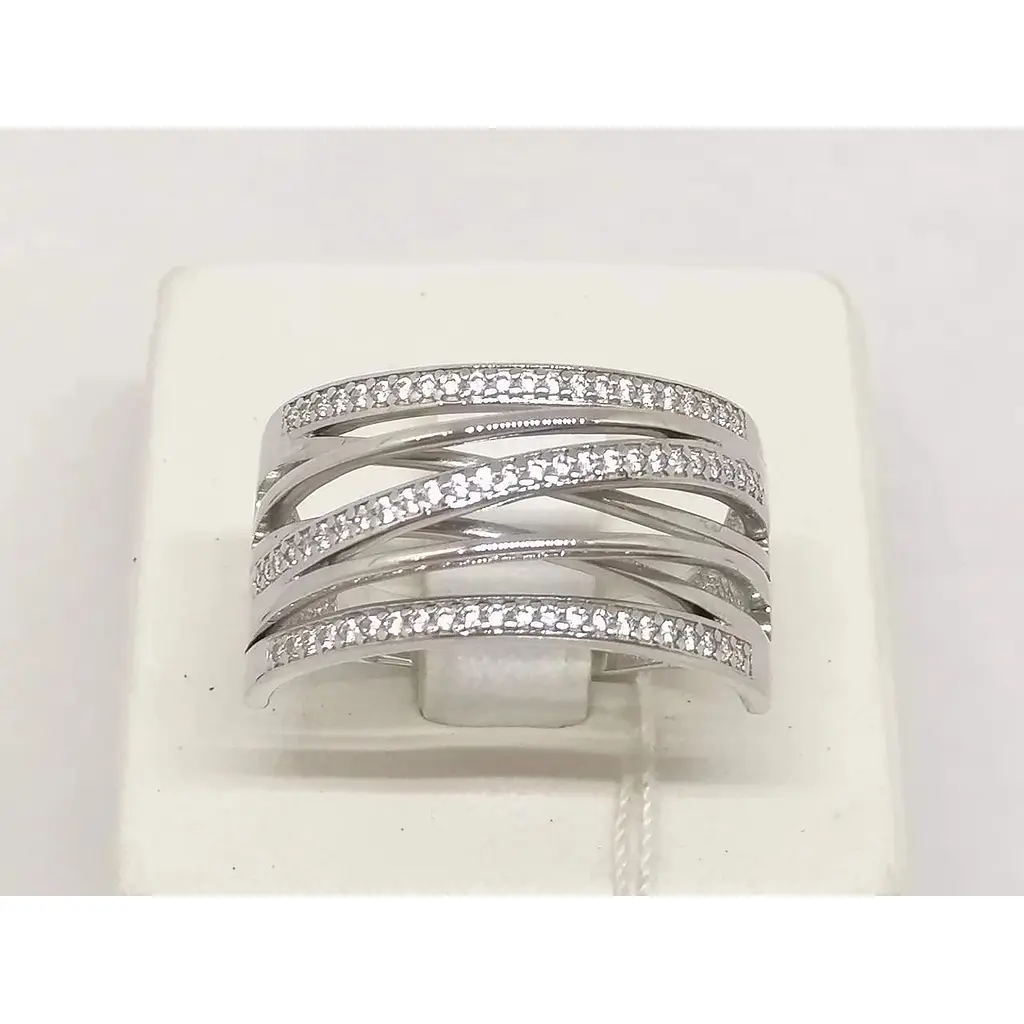 Золоте кільце Столична Ювелірна Фабрика з фіанітами. 140601Б 21 - фото 3