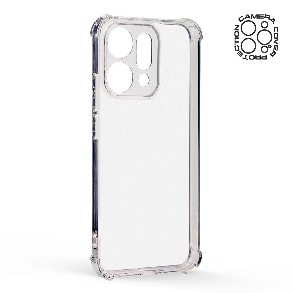 Прозрачный чехол для OPPO Reno14 5G с защитой камеры и усиленными бортами, тонкий, силиконовый, бесцветный, ударостойкий, противоударный бампер c закрытой камерой, ArmorStandart (ARM87135) - фото 2