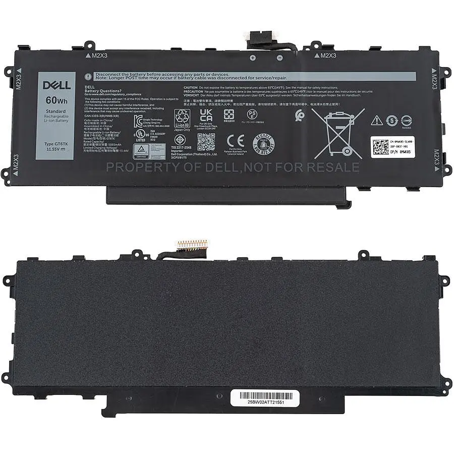 Батарея для ноутбука Dell GT6TK (Latitude 9440 2-in-1) 11.55V 60W Чорний - фото 2