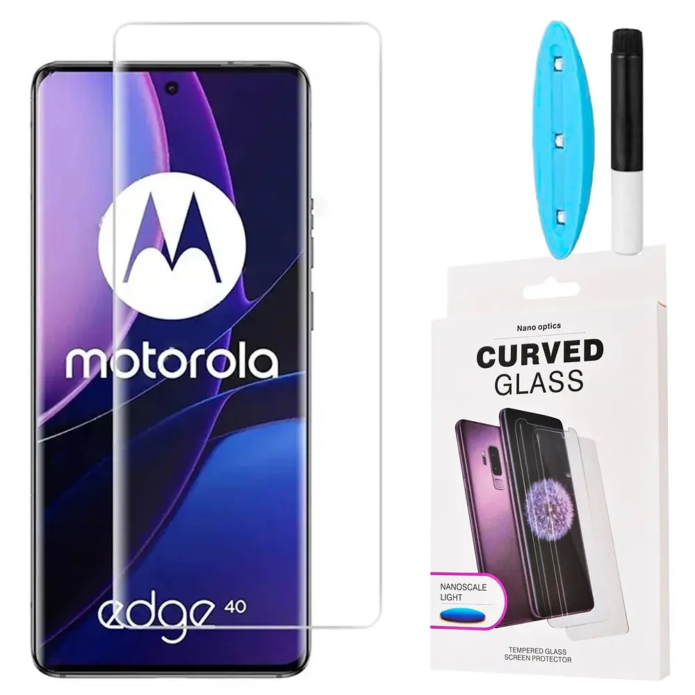 Захисне скло DK для Motorola Edge 40 Neo UV Curved 017258 clear 2 шт. - фото 2