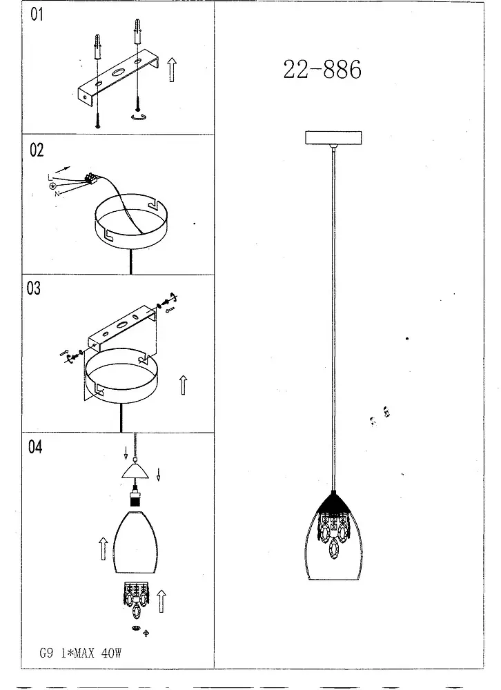 Люстра подвесная Brille галогенная G9 40W BK (BL-446S/1) - фото 9