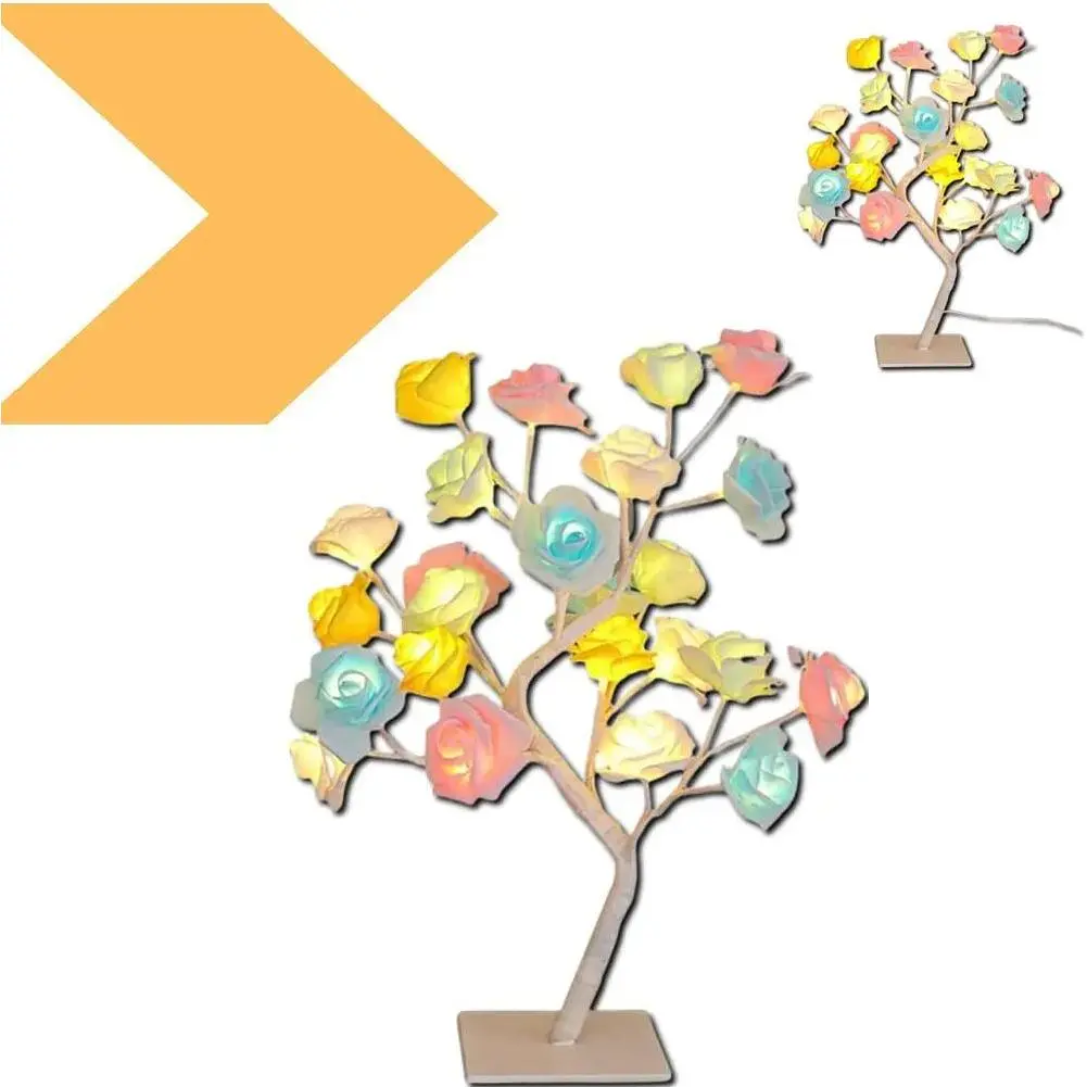 Лампа настільна XPRO NNG-03 24 LED Дерево кольорова троянда тепле світло 220 V (44895-NNG-03_277) - фото 2