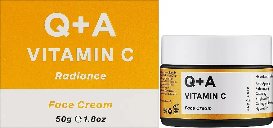Освітлюючий крем для обличчя з вітаміном С Q+A Vitamin C Radiance Face Cream 50 г - фото 2