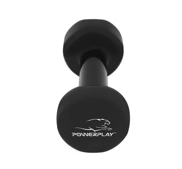 Гантель виниловая PowerPlay 1,5 кг PP_4121 Черная 1 шт (PP_4121_1,5kg) - фото 4