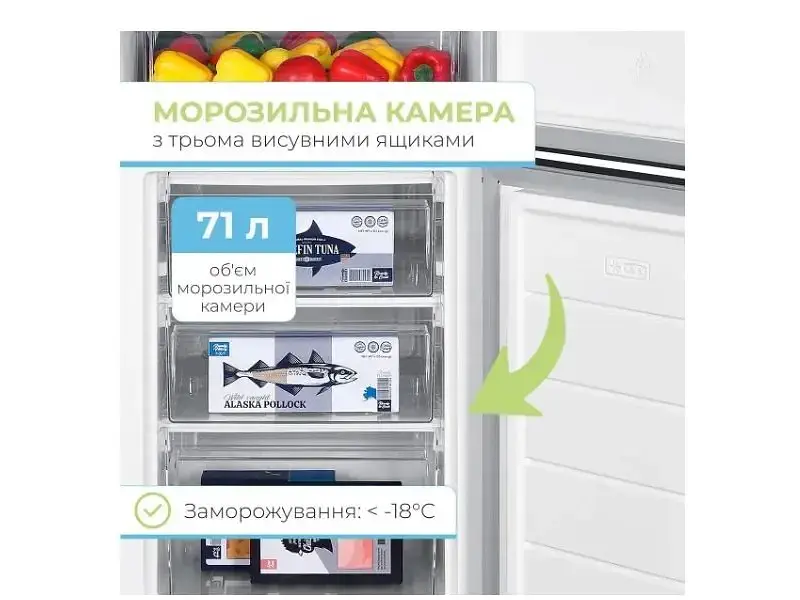 Холодильник з морозильною камерою INTERLUX ILR-0268CBL - фото 8