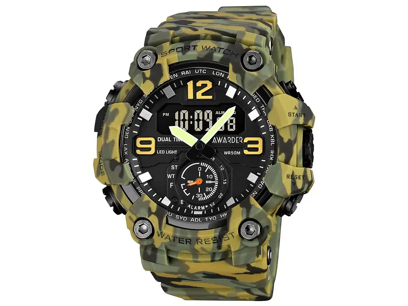 Чоловічий наручний годинник 003 Camo Green Awarder acs0032022 - фото 2