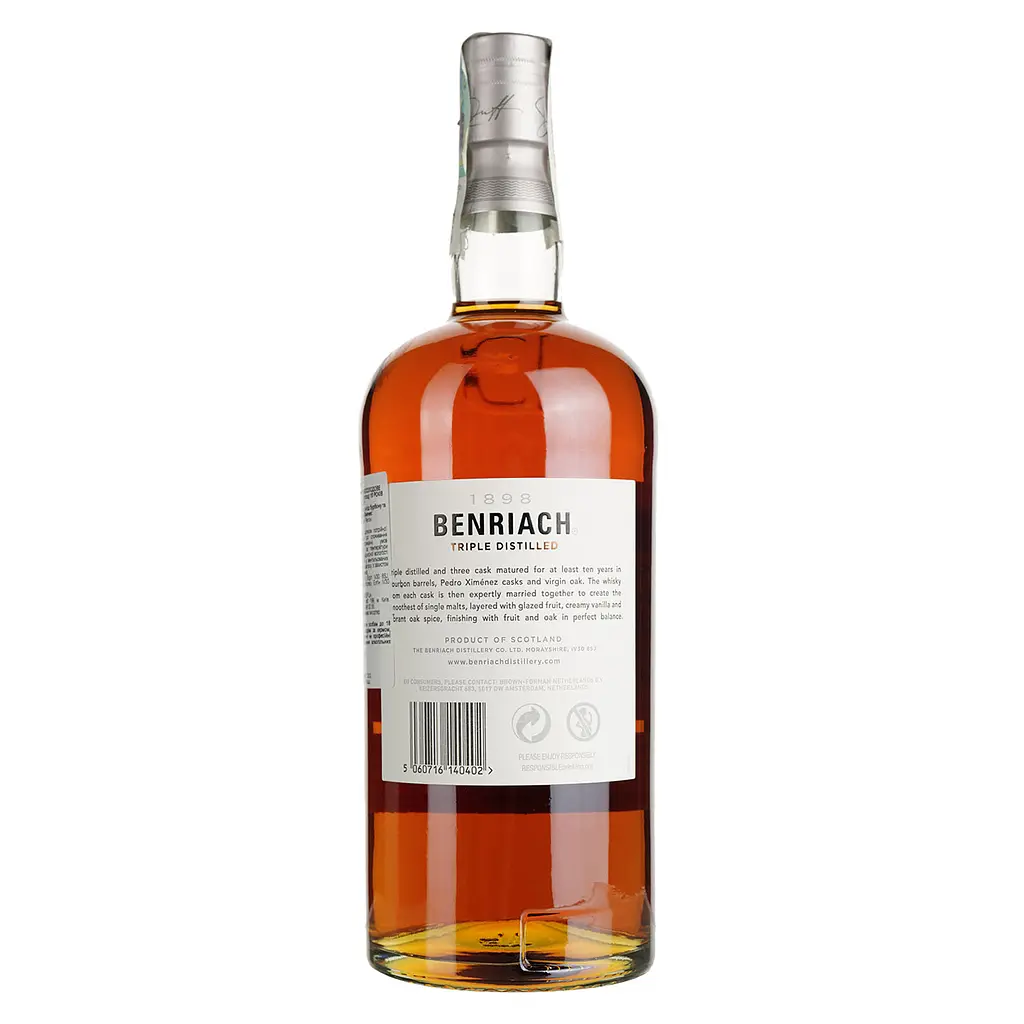 Виски BenRiach Triple Distilled 10 Years Old 43% 1 л в подарочной упаковке - фото 5