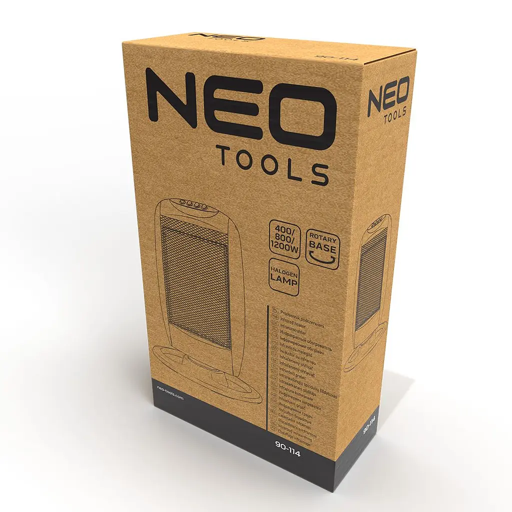 Інфрачервоний обігрівач Neo Tools 1200 Вт, сірий (90-114) - фото 10