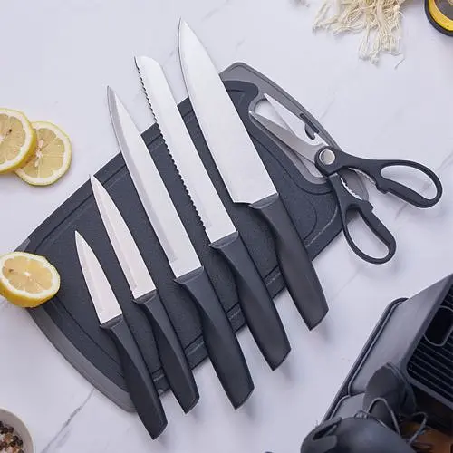 Набір ножів та кухонного приладдя Zepline ZP0102 з 19 предметів на підставці чорний (43272ZP0102_1320) - фото 6