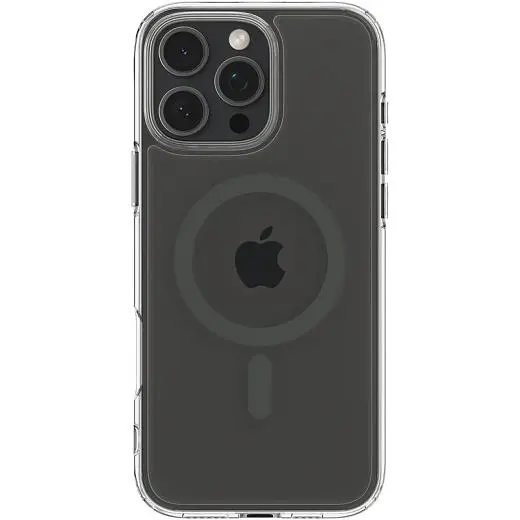 Прозрачный чехол Spigen Ultra Hybrid MagSafe Graphite для iPhone 16 Pro (ACS08130) - фото 4