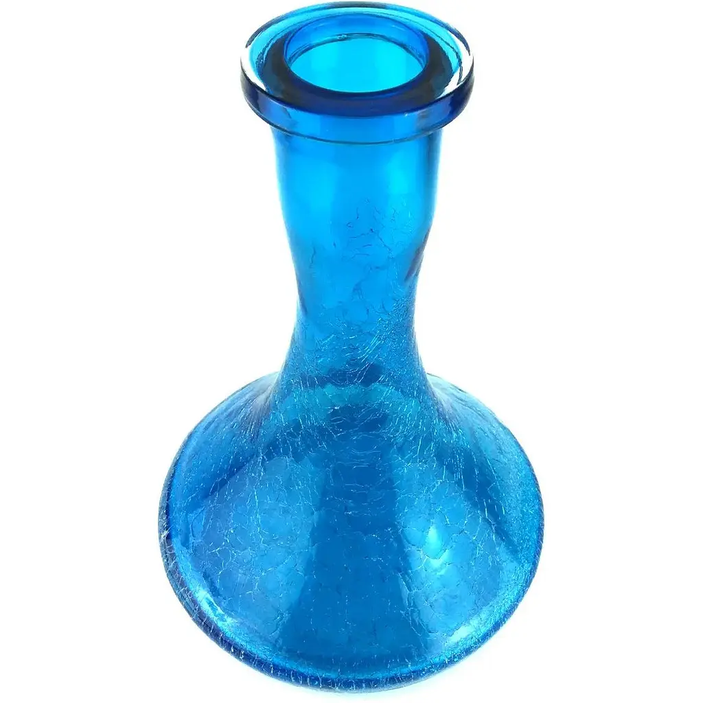 Колба для кальяна Craft Эффект битого стекла Голубая - фото 2
