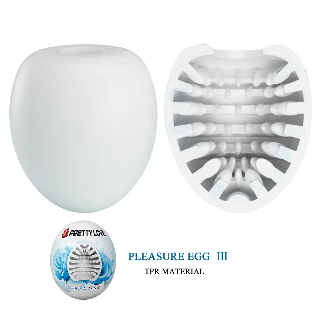 Мастурбатор Pretty Love Pleasure Egg Masturbator White - фото 3