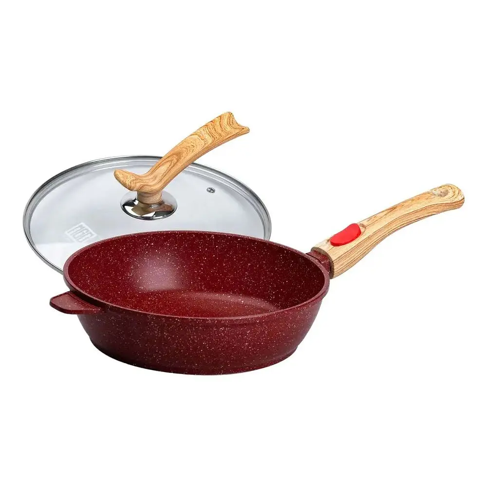 Сковорода універсальна MGC алюмінієва 26 см зі знімною ручкою, червоний MGC HP-4-464R - фото 4