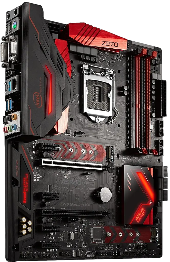 Материнская плата ASRock Fatal1ty Z270 Gaming K4 LGA 1151v1 (Fatal1ty Z270 Gaming K4) Б/У - фото 3